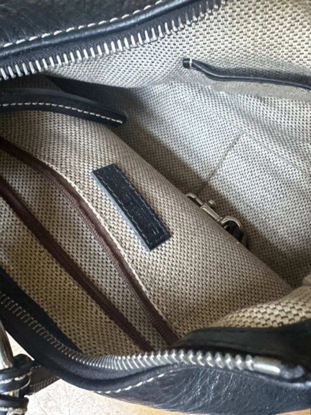 Dooney & Bourke Black Pebbled Leather Handbag, Very Good Condition